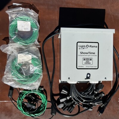 NEW Light O Rama 16 Ch PRO Series LOR1602Wg3 AC Controller w/ 75 Ft Cables WORKS