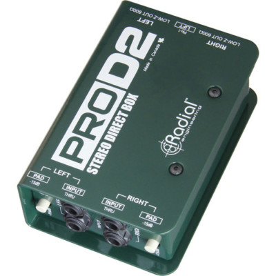 Radial ProD2 Pro D2 Dual Stereo Passive Direct Box Guitar Bass Keys PROAUDIOSTAR