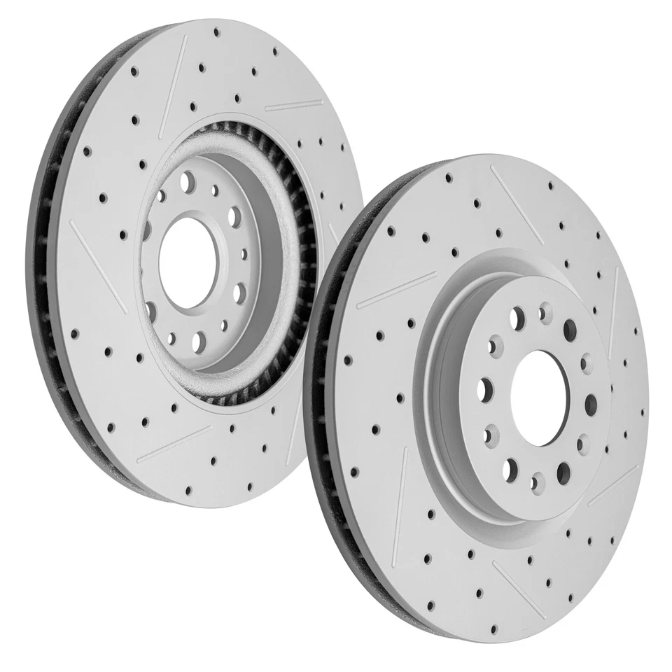 Rotores perforados delanteros traseros almohadillas de cerámica para Buick Enclave Cadillac XT5 2017-2020 Foto 2 de 4