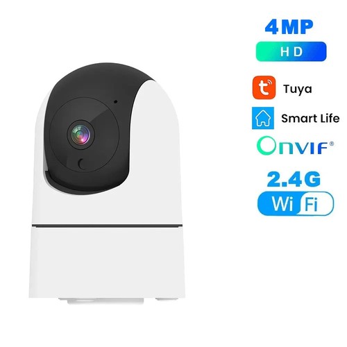 4MP Smart WiFi Security Camera Auto Tracking Night Vision PTZ Tuya IP IR Monitor