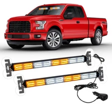 2 in 1 96LEDS Dash Emergency Strobe Lights Warning Flashing Lamp F/R Windshield