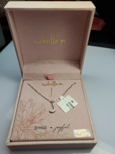 Isabella M. "J" Sterling Silver Pendant Necklace Jovial Joyful - Picture 2 of 4