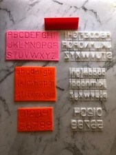 Clean Font Custom Embossing Baking Decorating Fondant, Stamping Large Size