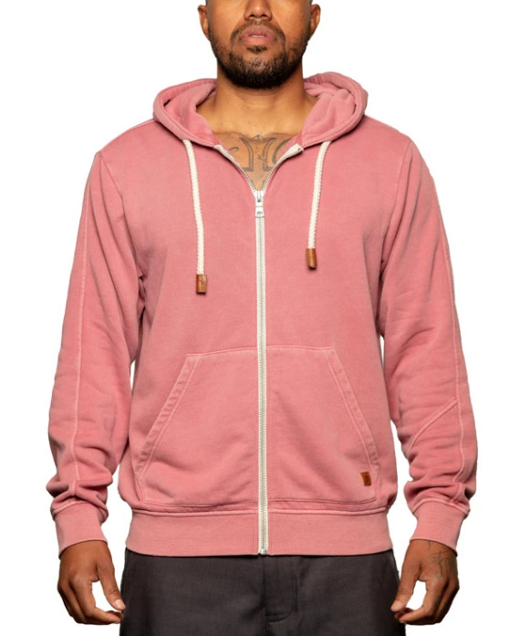 Толстовка с капюшоном на молнии Fundamental Coast Spring Weight, пыльно-красный ,XXL