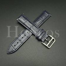 16-22 MM Watch Band Strap Blue Genuine Leather Quick Released Fits for Longines