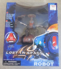 CIB 1997 LOST IN SPACE BATTLE RAVAGED ROBOT 4.5" FIGURE TRENDMASTERS