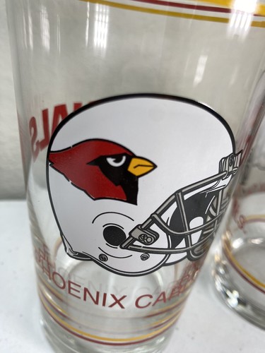 Phoenix Cardinals Drinking Glasses Glass Arizona NFL - Lot of 2 - Picture 3 of 17