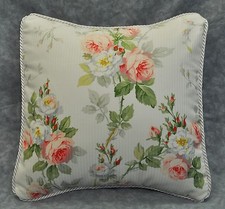 Corded Accent Pillow made w Ralph Lauren Meadow Way Floral cotton Fabric 12" NEW