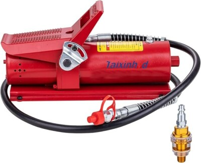 #ad 10000PSI Red Air Hydraulic Frame Machine Pump Air Actuated Foot Pump $173.84