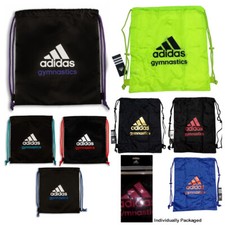 NEW Adidas Gymnastics sturdy 15 inch X 12 inch drawstring sling bag 7 colors.