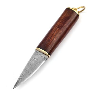 Mittelalter Damast Messer Mediäval knife Häute Knife Damascus hand forge MAQ2076