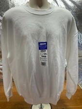 Jerzees White Fleece Sweatshirt 50/50 XL Nublend Made In USA New NWT NOS