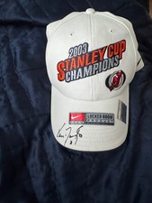 Nike Team New Jersey Devils White Hat OS 2003 Stanley Cup Signed by Ken Daneyko