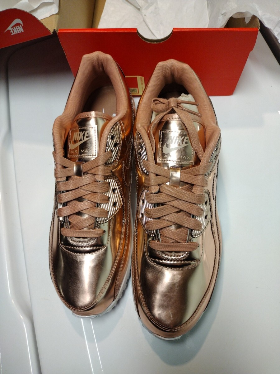 ウィメンズ Nike Air Max 90 llic Gold (2020) (W) Size 12 - Nike Air Max 90 Metallic Pack - Rose Gold W for