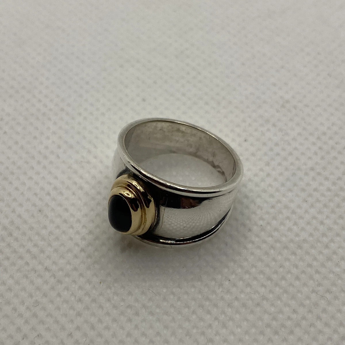 JAMES AVERY Retired Christina Ring Black Onyx Sterling Silver and