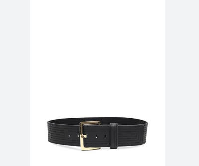 B-low the Belt Women Helena Wide Leather Belt Black Size L 