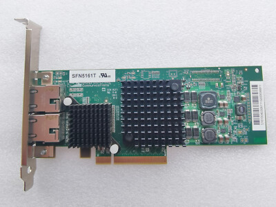 SolarFlare SFN5161T SF329-9022-R4.0 Dual Port RJ45 10GbE 10GE PCI-e x8