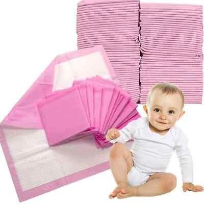 LOCASO 100 x Soft Disposable Baby Changing Mats Sheets Bed Dog Pads Absorbent 45x60cm
