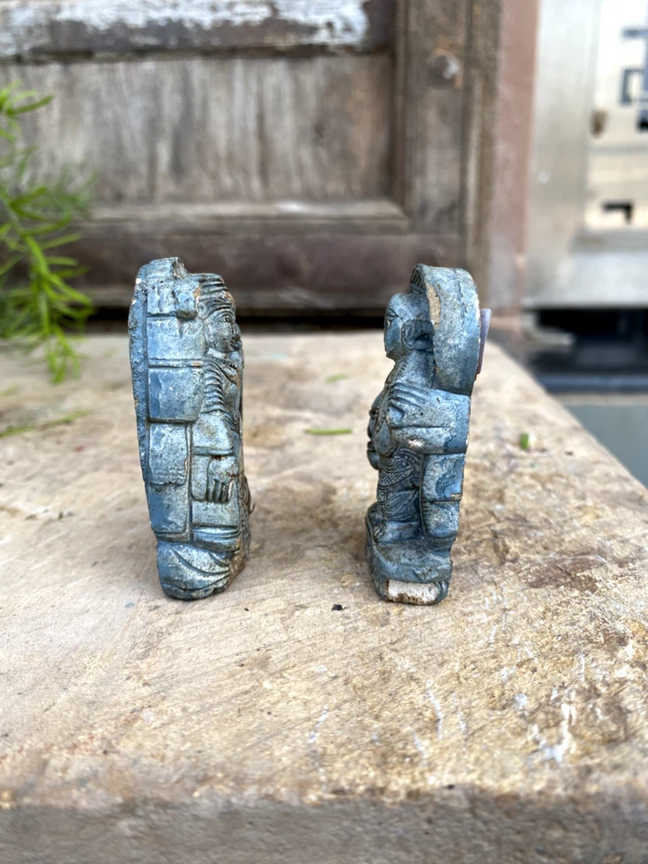 Antigua figura en miniatura del dios hindú gris fino Vishnu Daswatar Foto 4 de 4