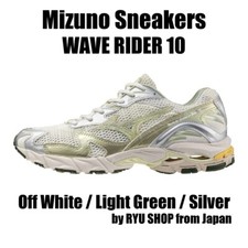 Zapatillas Mizuno WAVE RIDER 10 D1GA243106 Off White/Verde Claro/Plata