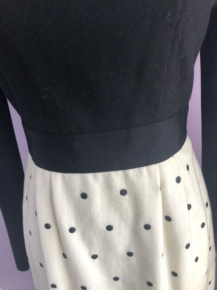 Nuevo con etiquetas Vestido de Lana Phoebe Couture Punto Negro Manga Larga Talla 4 S $330 Foto 2 de 4