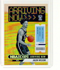 JALEN WILSON ARRIVING NOW GOLD HOLO ROOKIE 2023-24 Panini NBA Hoops Nets #28