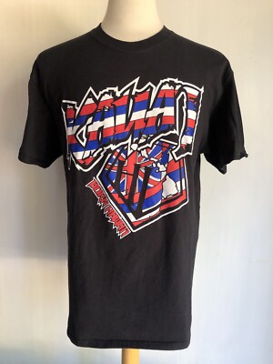 BORN HAWAII Official KAUAI Hawaiian Island Flag Heavy Metal T-Shirt Size  Large