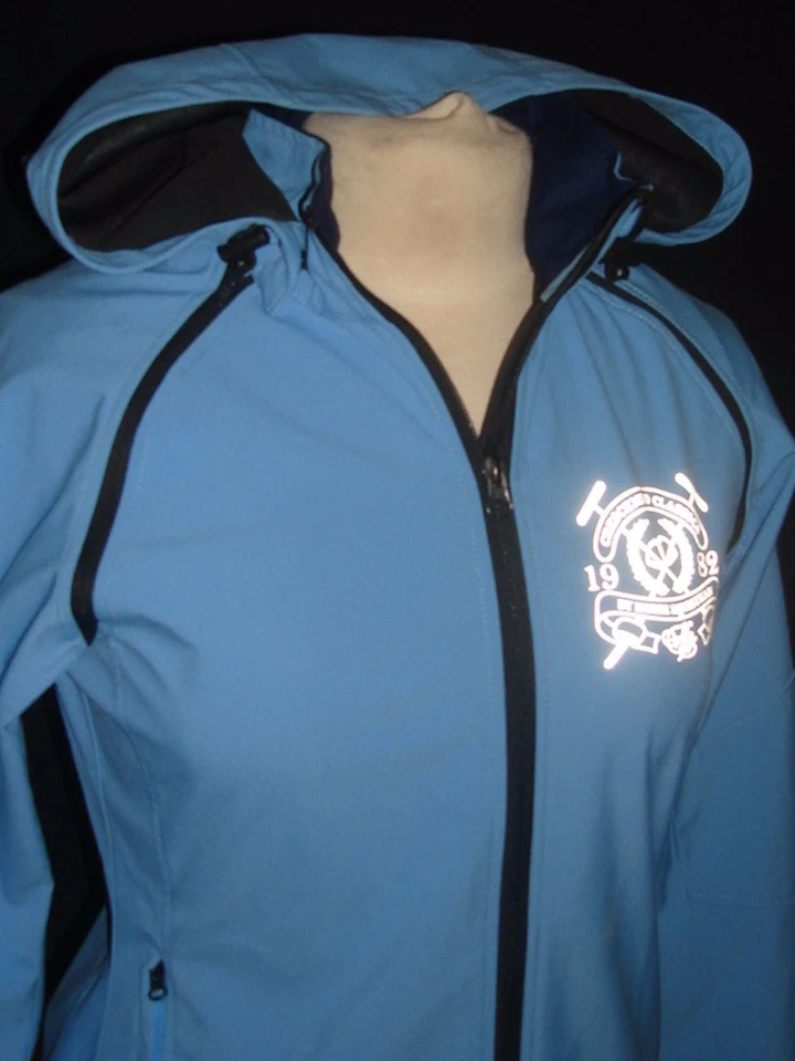 CHAQUETA HORZE CRESCENDO MINKA AZUL CAPARAZÓN SUAVE CON MANGAS EXTRAÍBLES CREMALLERA COMPLETA TALLA XS Foto 4 de 4