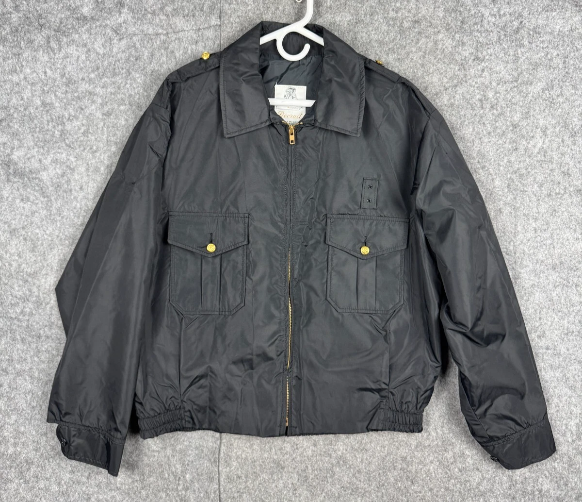 VINTAGE Horace Small Jacket Mens Medium Black RECRUIT Made USA Buttons