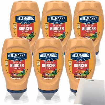 Hellmann's Chunky Burger Sauce 6er Pack 6x250ml Flasche usy Block