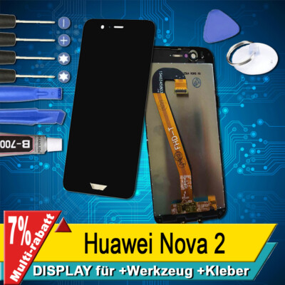Display Für Huawei Nova 2 Komplettes Bildschirm Lcd Touch Rahmen Schwarz +