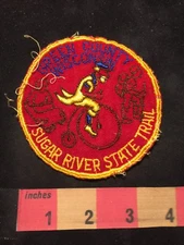 Vtg Penny Farthing Green County Wisconsin SUGAR RIVER STATE TRAIL Patch 89I5