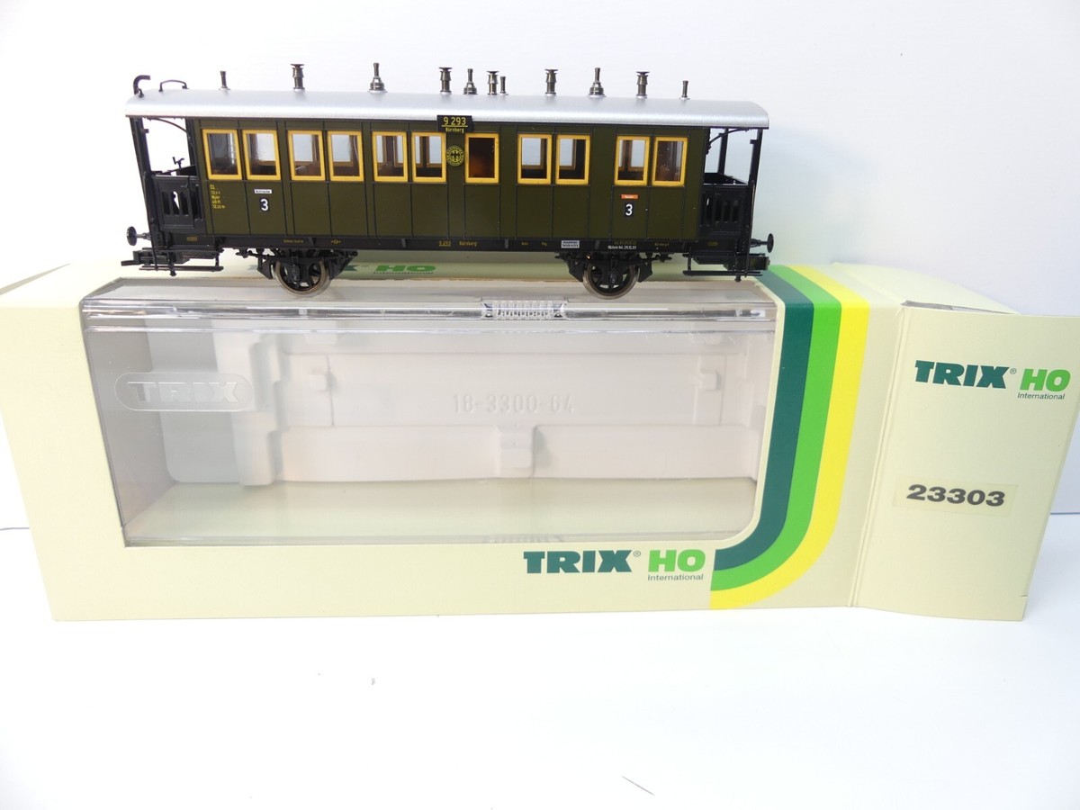 Trix H0 23303 Personenwagen 3.Kl., DRG, DC, NEM, NEU in OVP #54458