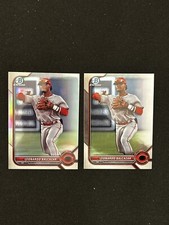 Leonardo Balcazar Bowman Chrome 2022 Draft BDC-91 (2) Reds Prospect Lot