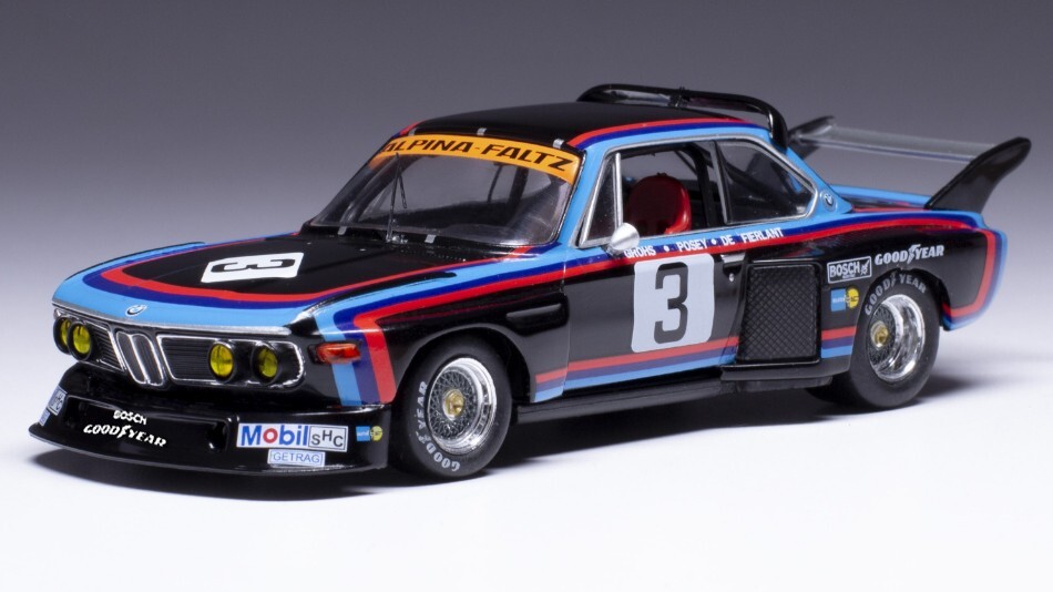 Modellino auto scala 1:43 Ixo BMW 3.5 CSL SILVERSTONE 1976 racing modellismo ...