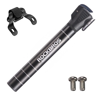 ROCKBROS Mini-Fahrradpumpen Pumpe Schrader&Presta Ventil 100PSI Alu Tragbar Neu