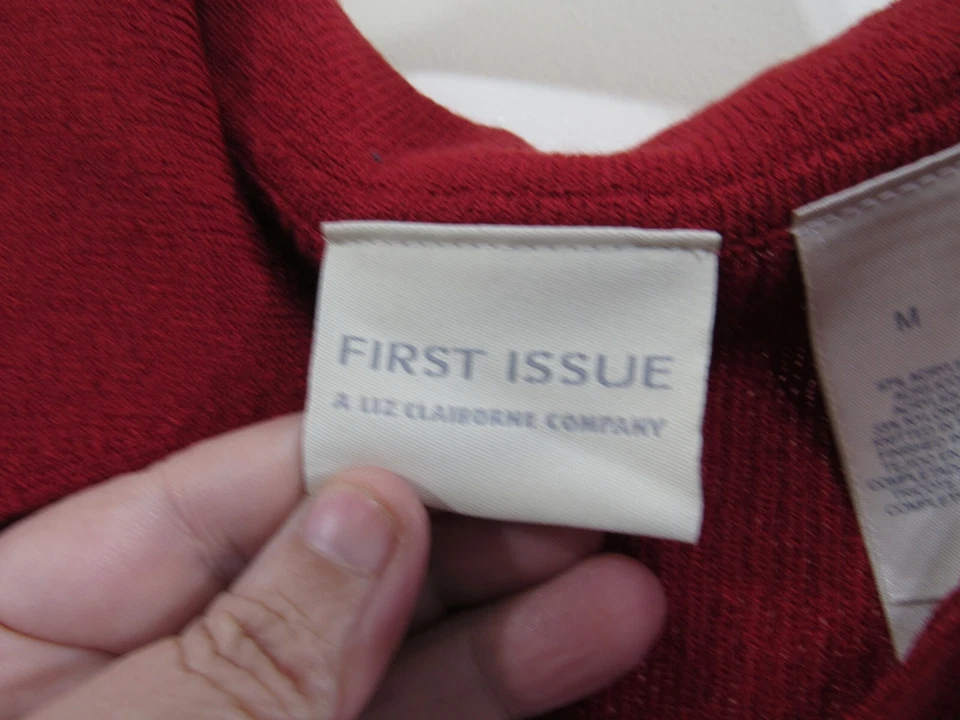 Top Primera Edición Talla M Rojo Pull Over Sin Mangas Cuello en V Foto 2 de 4