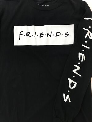 FRIENDS The TV Series Official Women's Long Sleeve Black T-Shirt