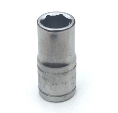 7 mm Halfords Advanced flache Chrom Steckschlüssel 6 PT 1/4'' Antrieb Bohrer Werkzeug