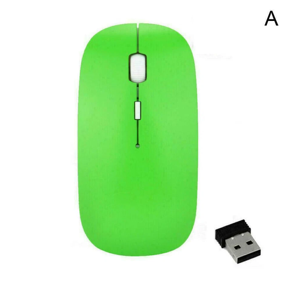Ultra Thin 2.4G Optical Wireless Mouse USB Receiver Mouse Air Mouses Lot T8 - Image 4 of 4