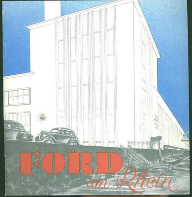 Brochure the Cologne Ford plant 1938 Cologne automobile factory technology automobilia RP
