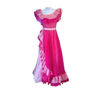 Vintage Pink Ruffle Gown Barbiecore Coquette Romantic Formal Dress Prom Fairy | eBay Vintage Pink Ruffle Gown Barbiecore Coquette Romantic Formal Dress Prom Fairy | eBay