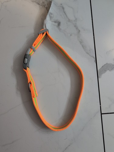 Coastal Pro - Reflective Adjustable Dog Collar Aqua with Neon Yellow L 18x26 K6 - Picture 4 of 4
