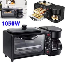 3 In 1 Breakfast Machine Bread Toaster Electric Oven Coffee Maker Oven New Pizza