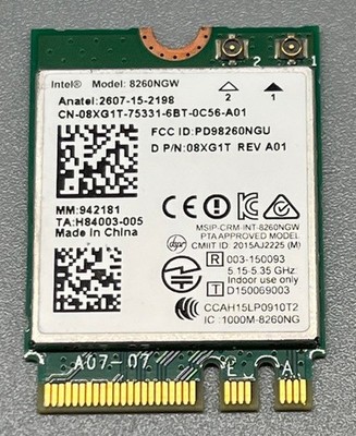 Intel Dual Band Wireless-AC 8260 WLAN Bluetooth 4.2 M.2 Karte 8260NGW