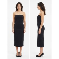 Sofie Ølgaard Made in USA Black Sheath Midi Stretch Dress Women Size S