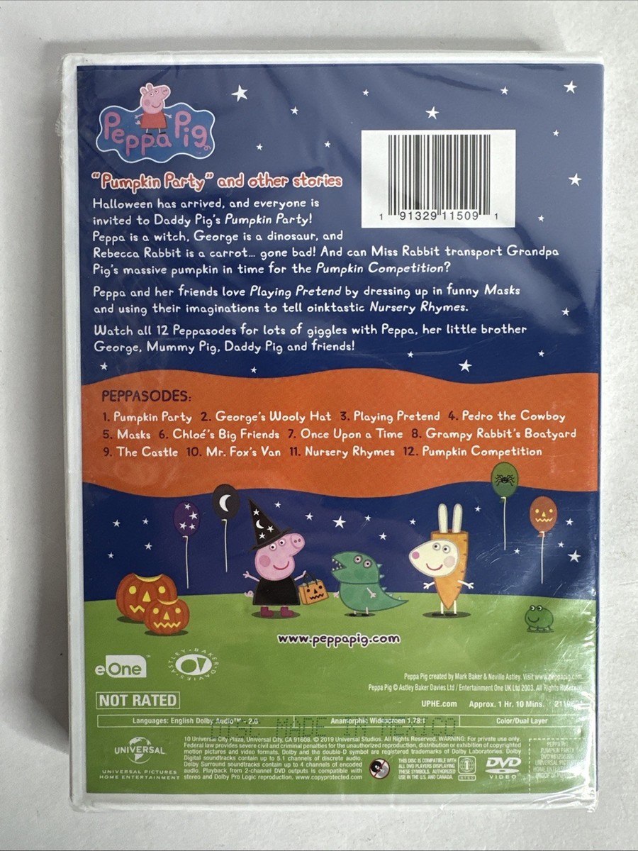 Peppa Pig : Pumpkin Party (DVD, 2019) 12 Episodes - Nick Jr