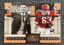 🔥HANK STRAM WILLIE LANIER 2008 DC CLASSIC COMBOS GOLD /100!🔥CHIEFS HOF!