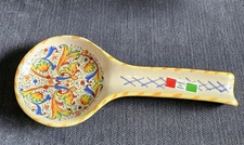 Meridiana Ceramiche Floral Dueling Dragons Ceramic Spoon Rest ITALY Vintage NOS