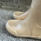 Bogs Girls Size 2 Tan Sparkly Rubber Rain Boots EUC — photo 5